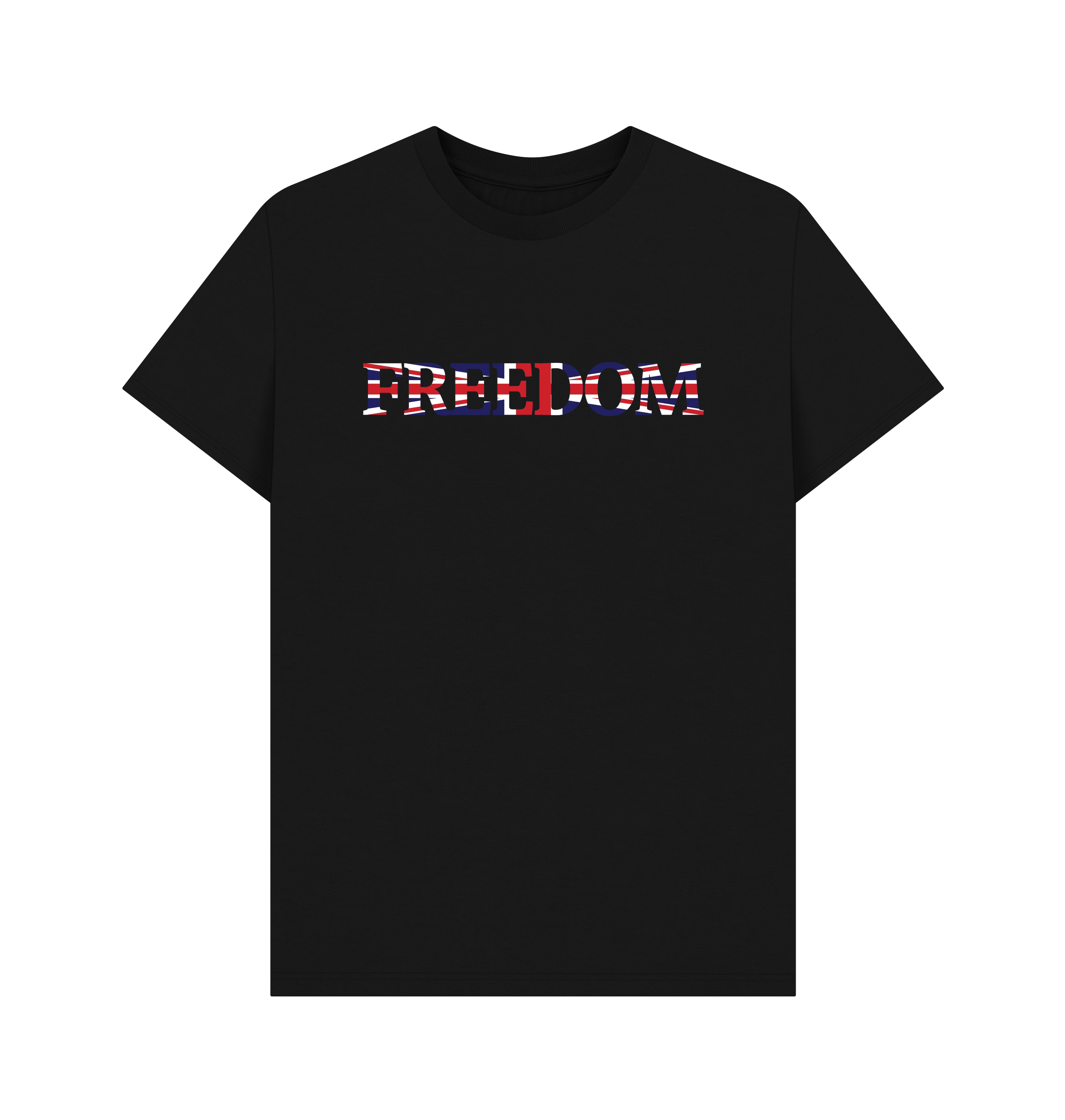 Black Printed T-shirt Front