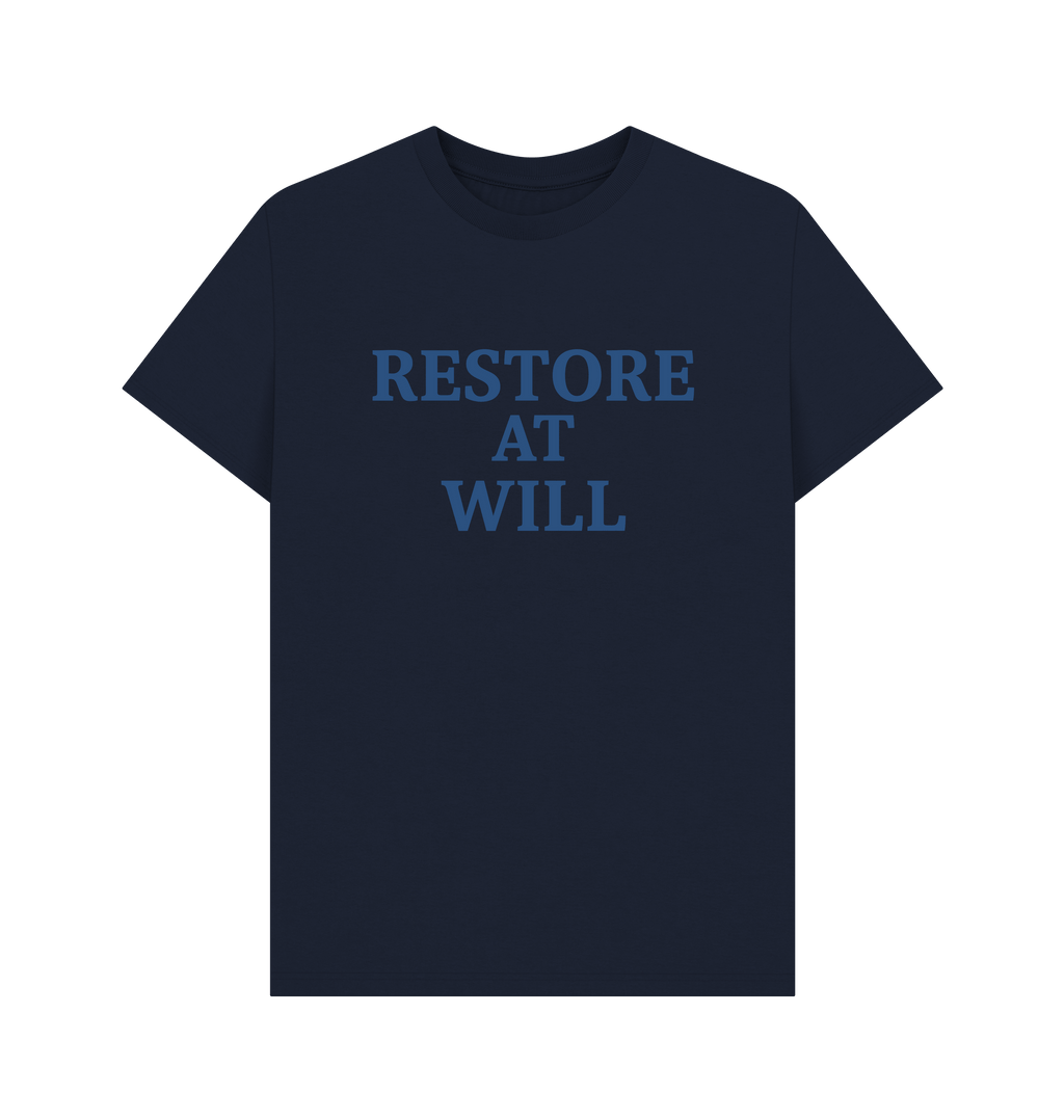 Navy Blue Printed T-shirt Front