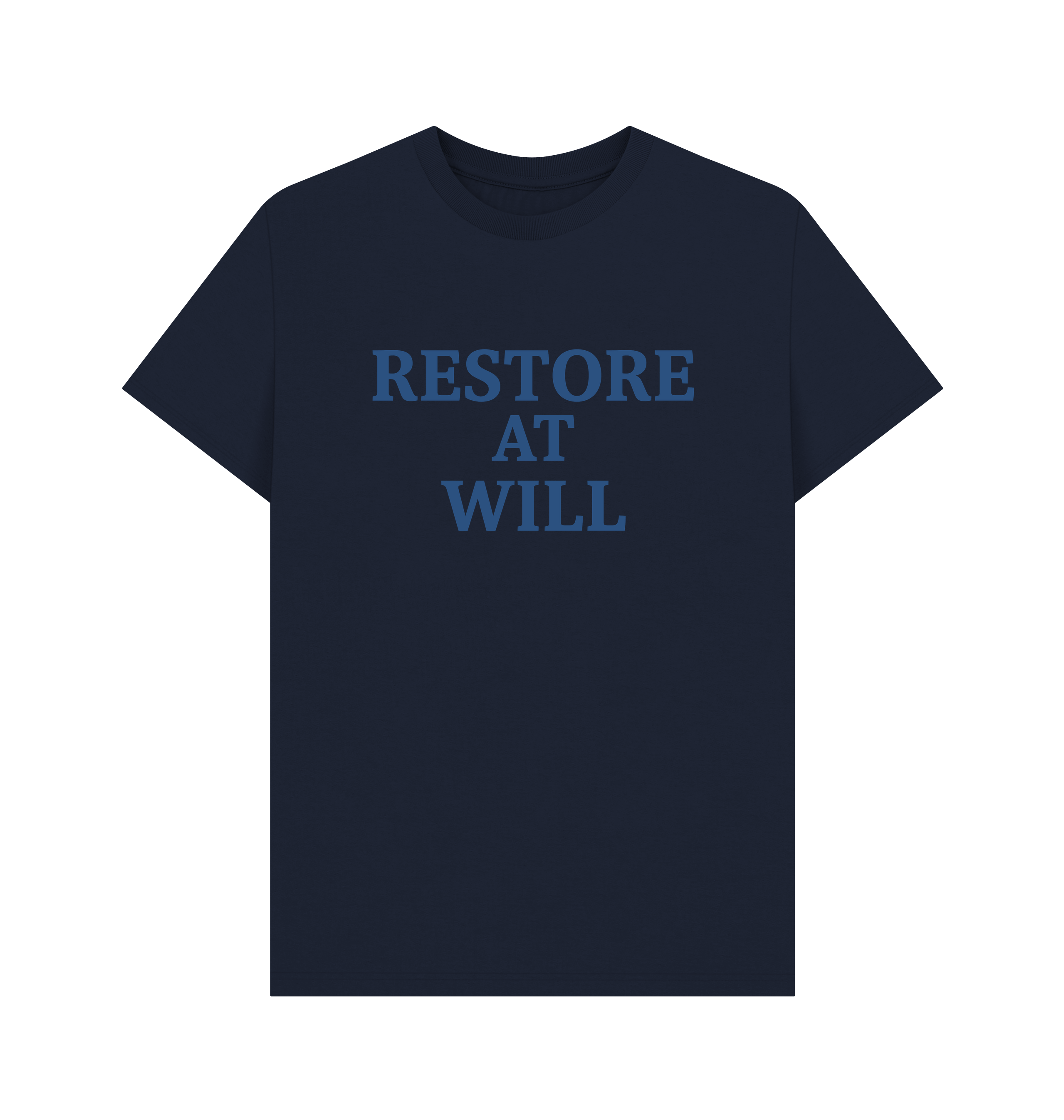 Navy Blue Printed T-shirt Front