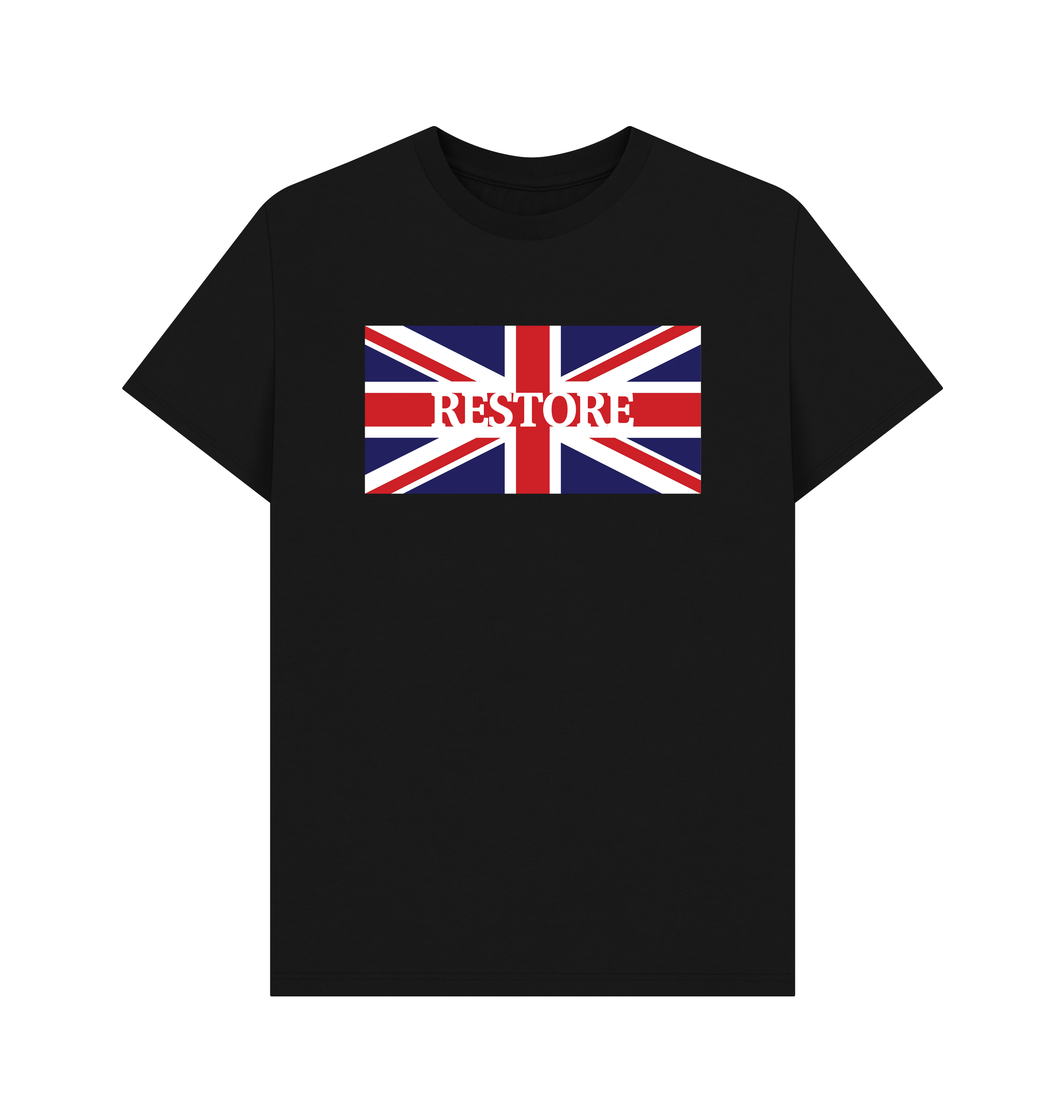 Black Printed T-shirt Front