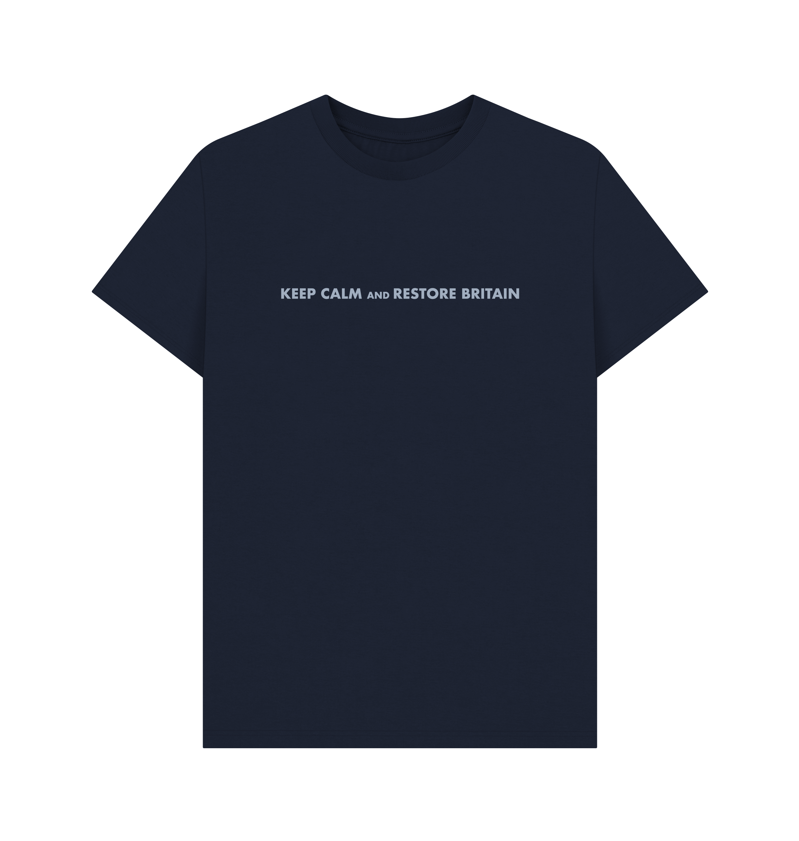 Navy Blue Printed T-shirt Front