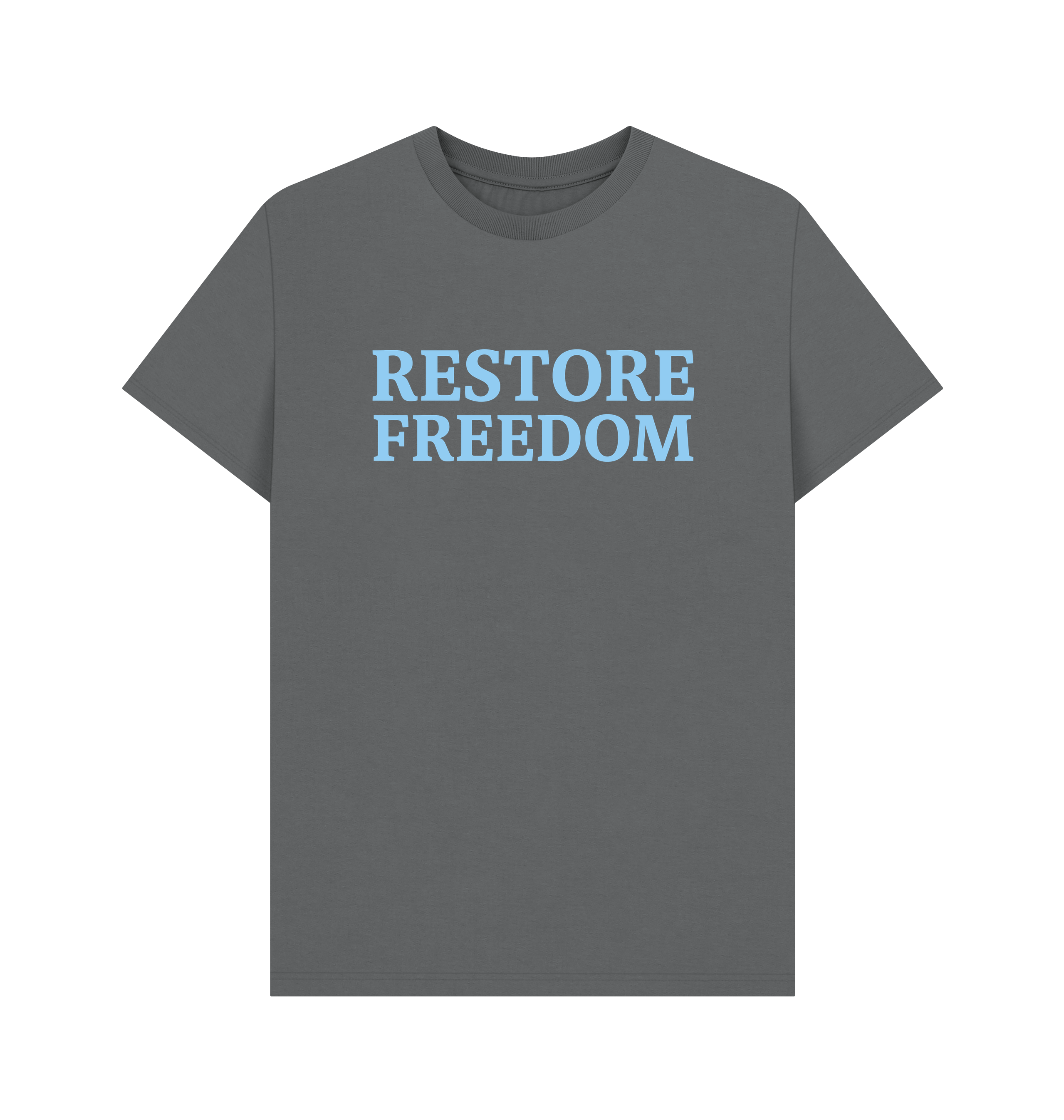 Slate Grey Printed T-shirt Front