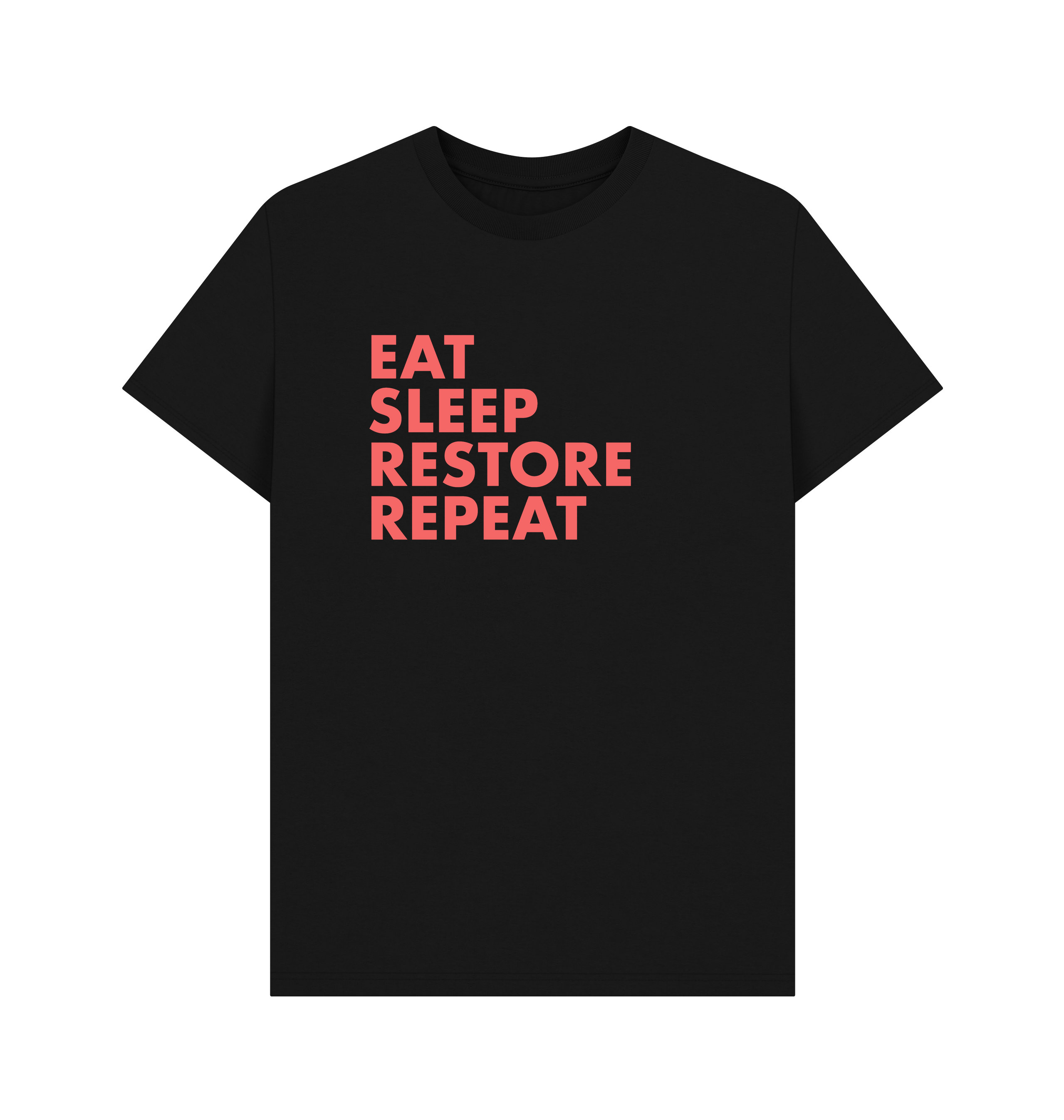 Black Printed T-shirt Front