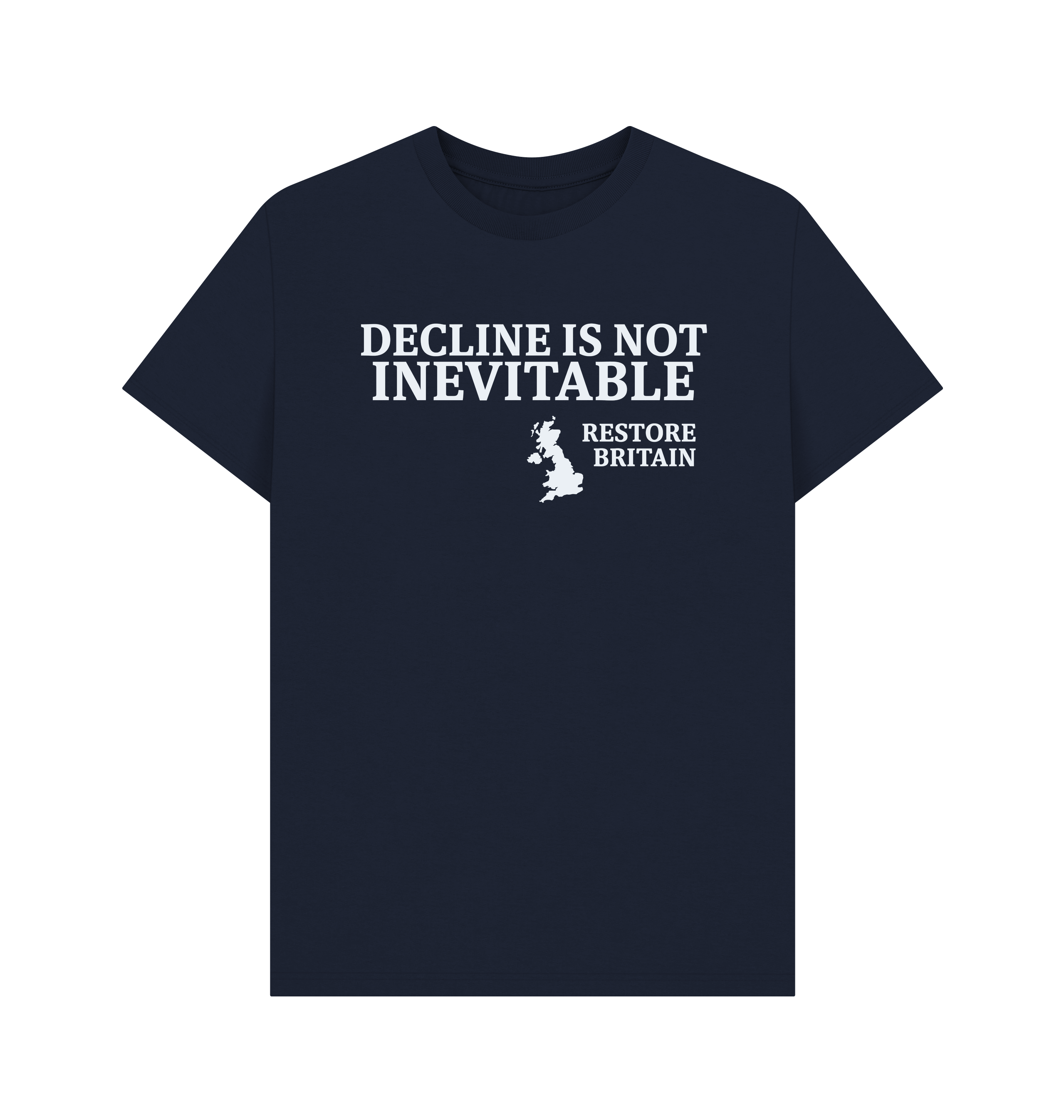 Navy Blue Printed T-shirt Front