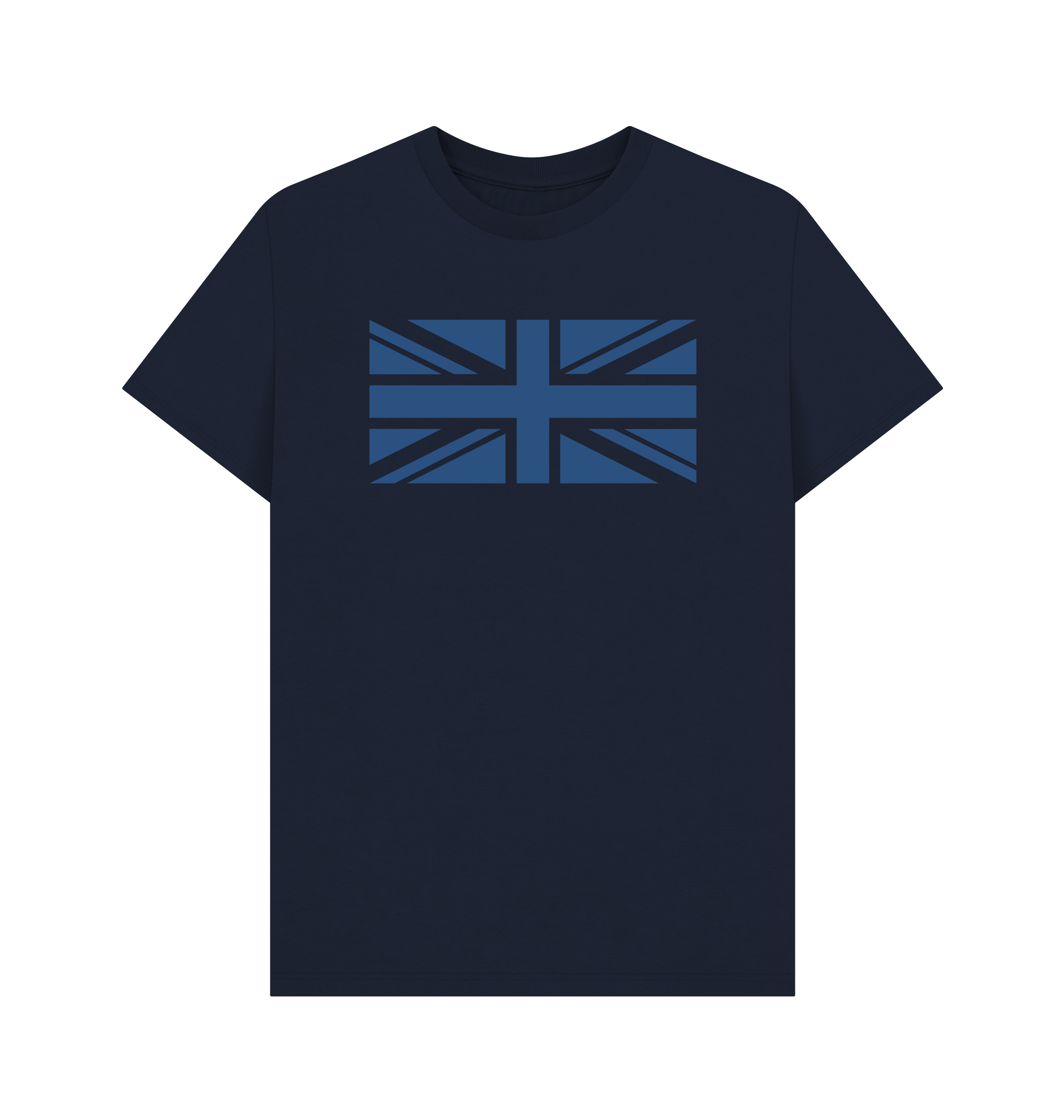 Navy Blue Printed T-shirt Front