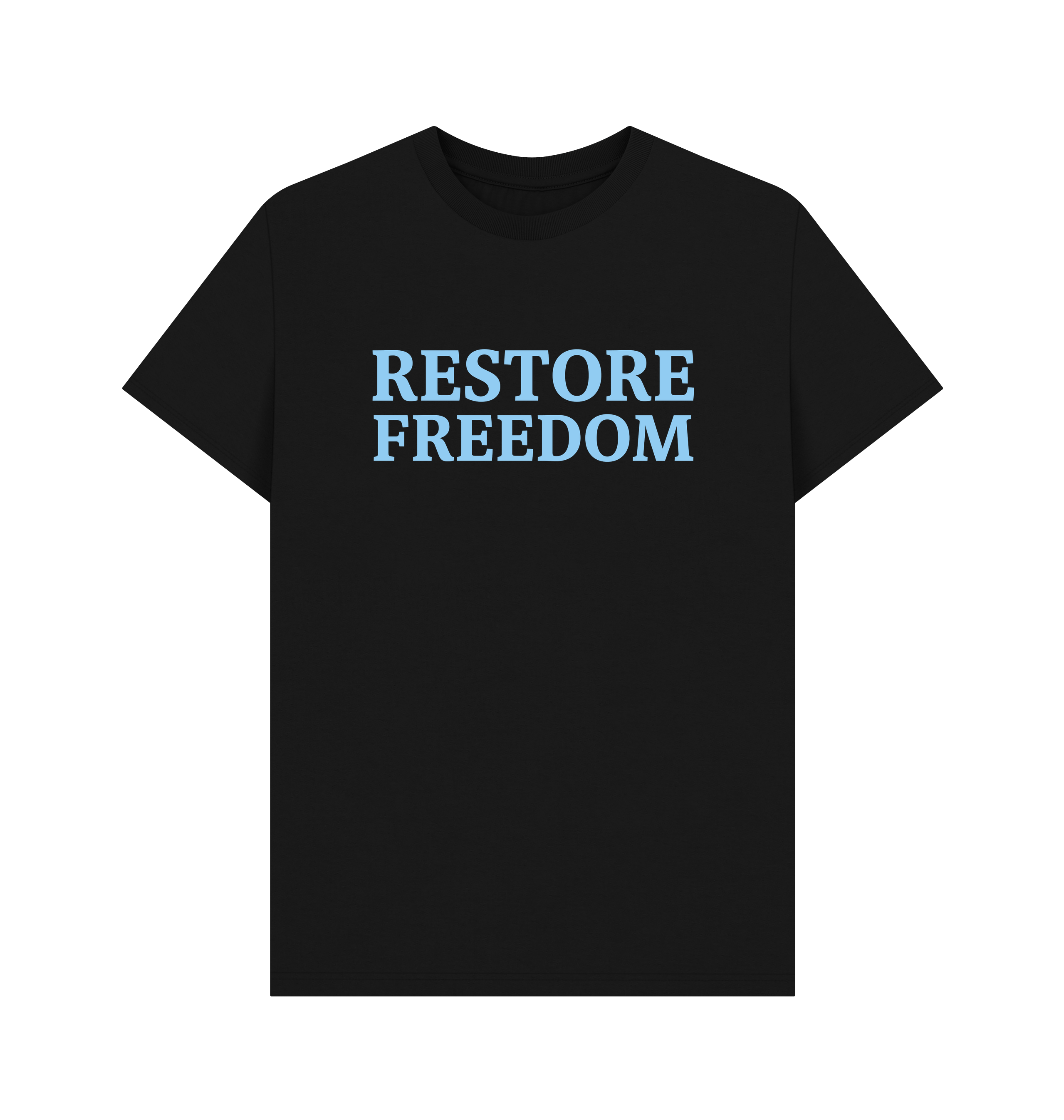 Black Printed T-shirt Front