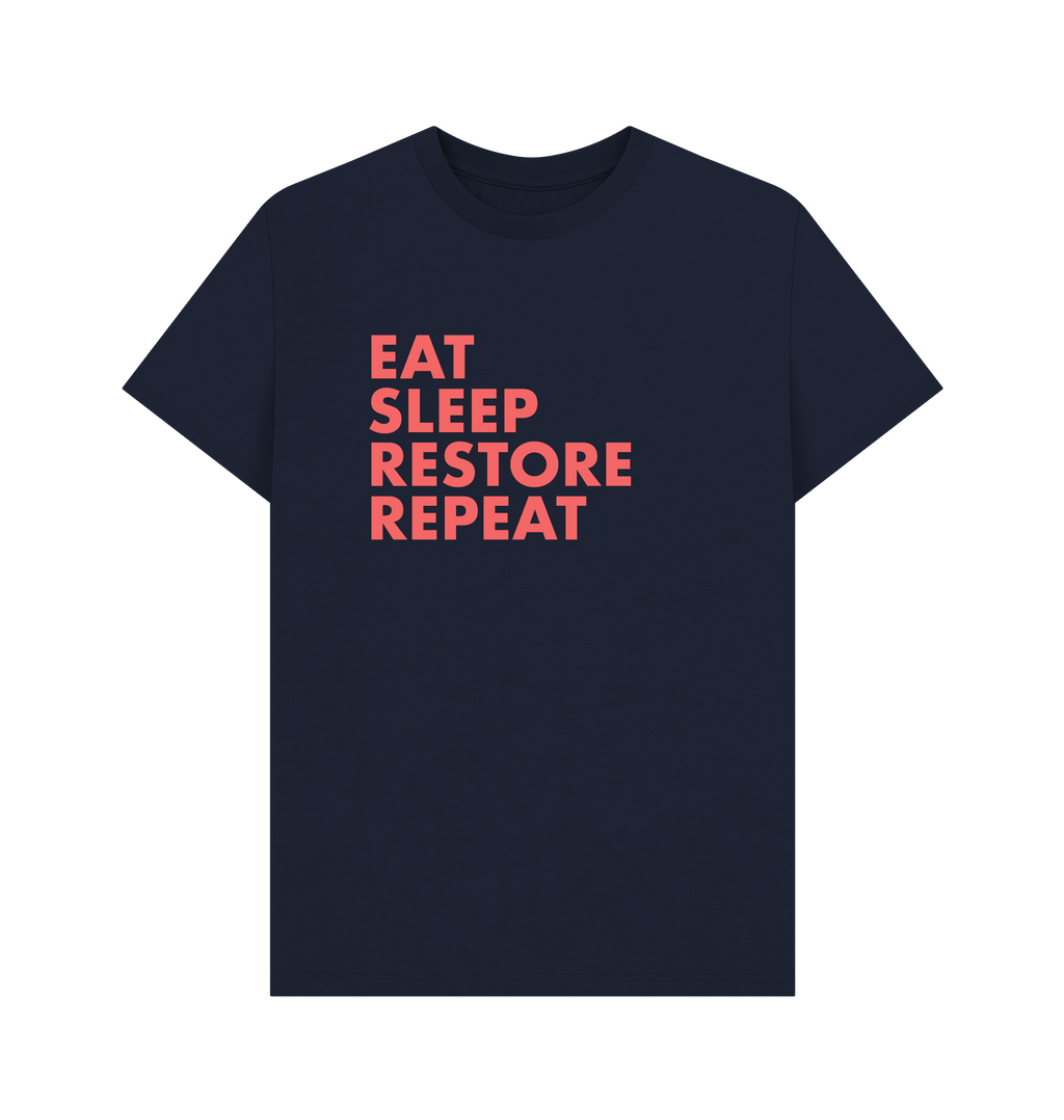 Navy Blue Printed T-shirt Front