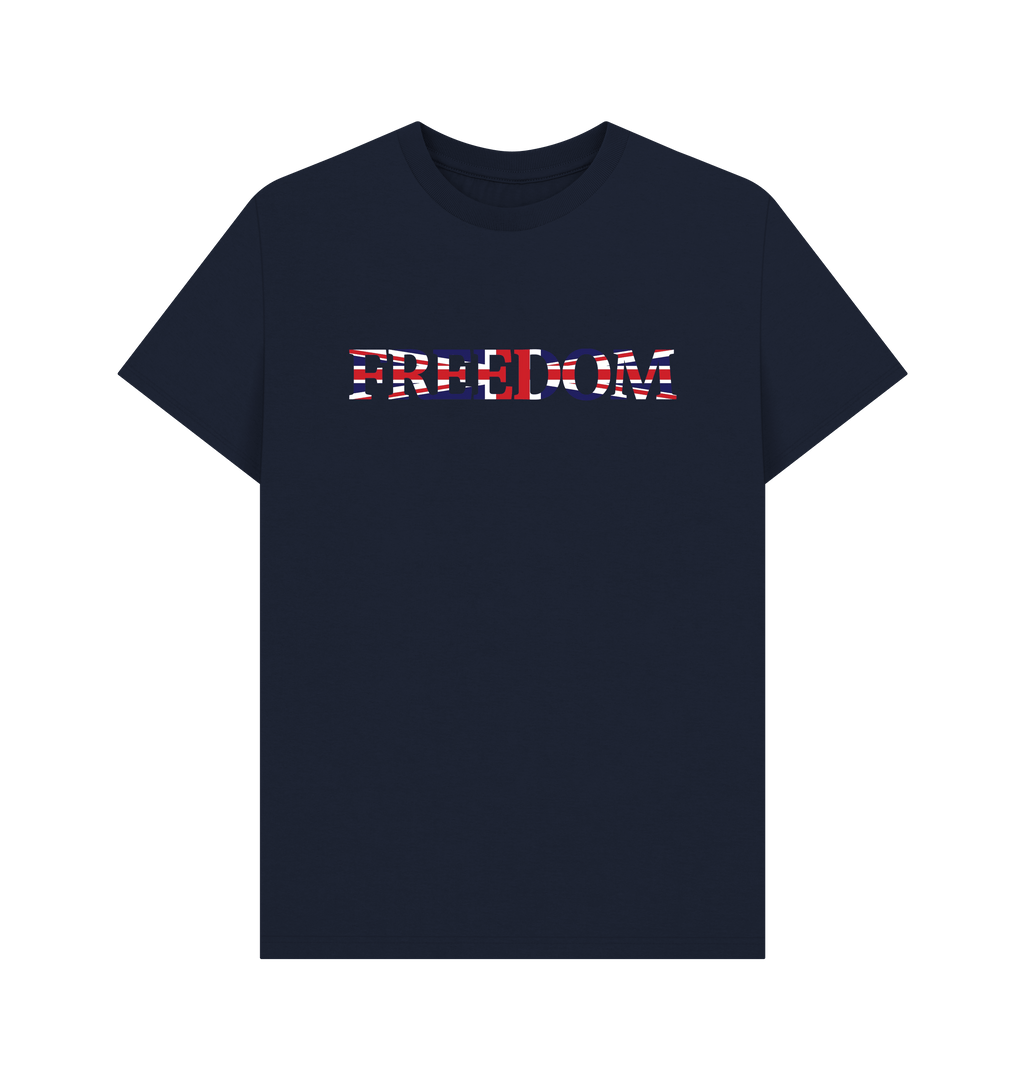 Navy Blue Printed T-shirt Front
