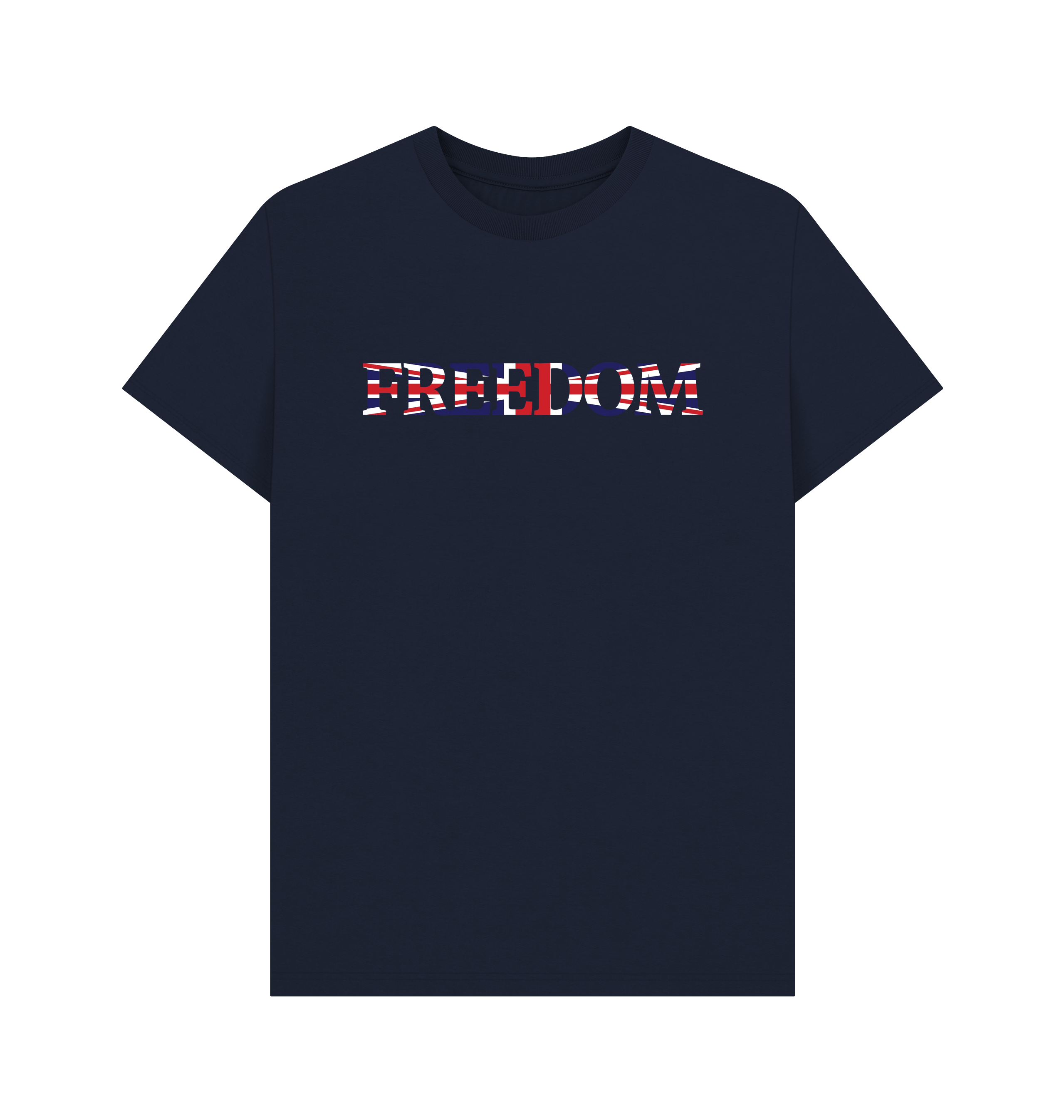 Navy Blue Printed T-shirt Front