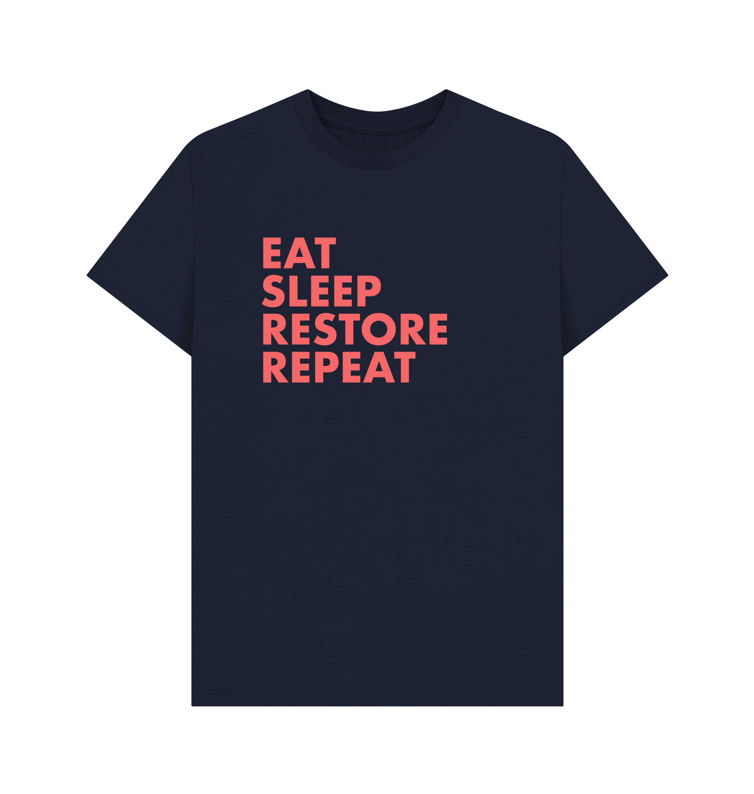Navy Blue Printed T-shirt Front