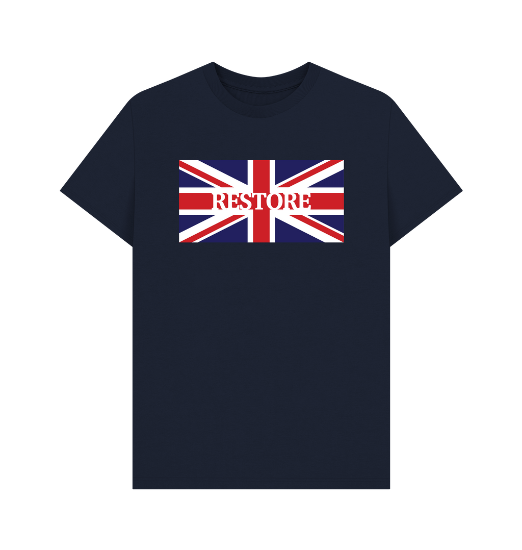 Navy Blue Printed T-shirt Front