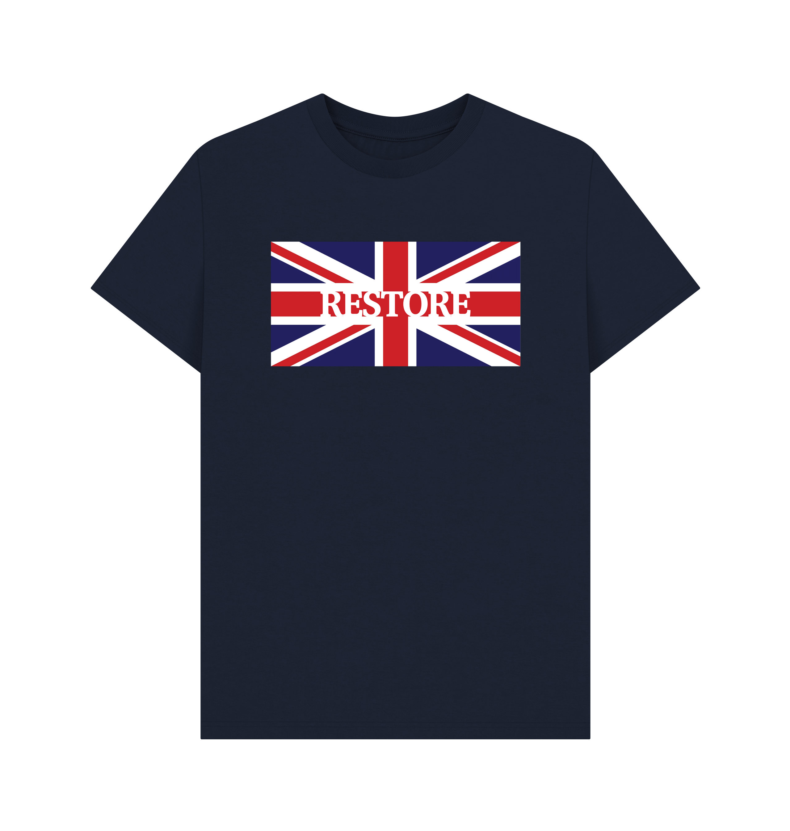 Navy Blue Printed T-shirt Front