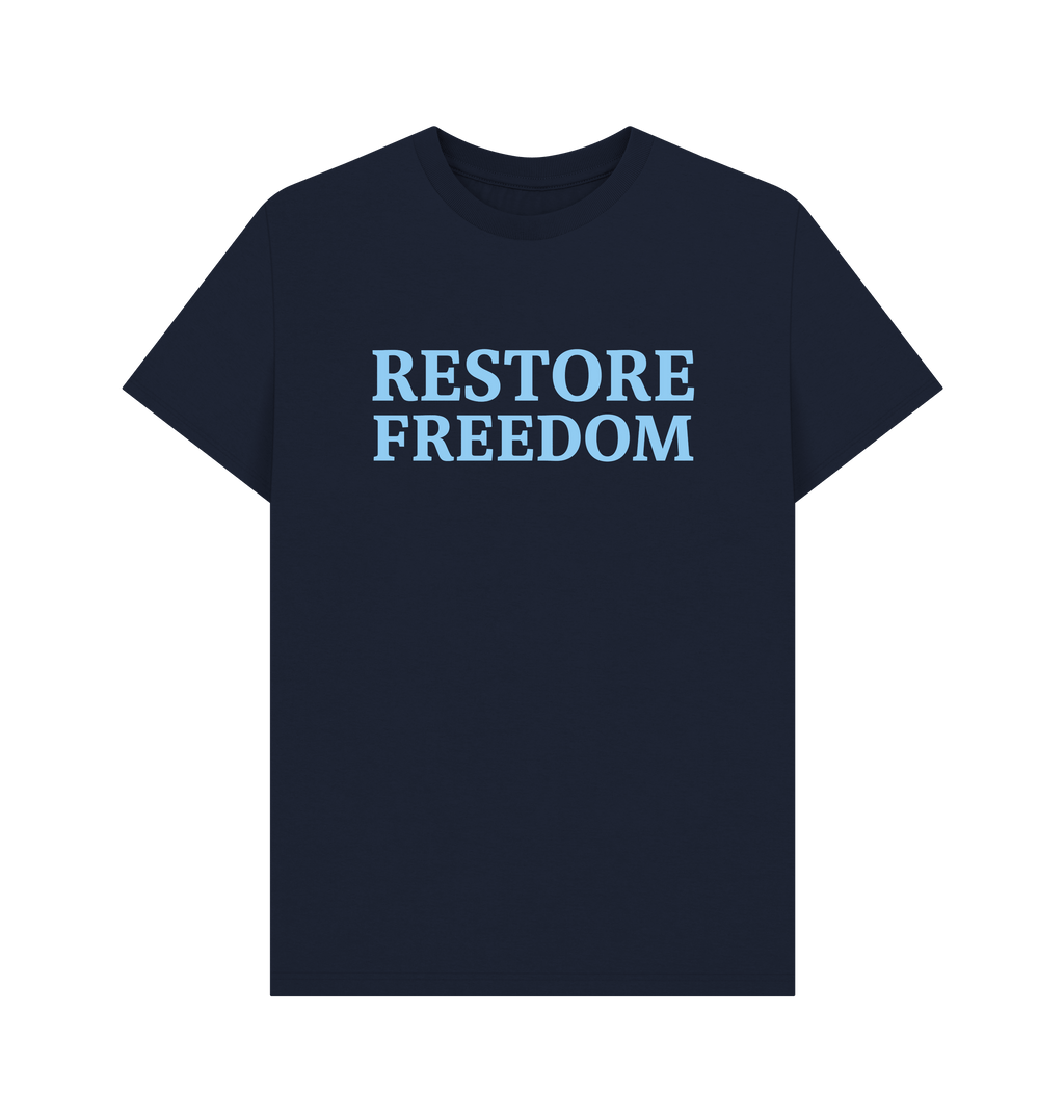 Navy Blue Printed T-shirt Front