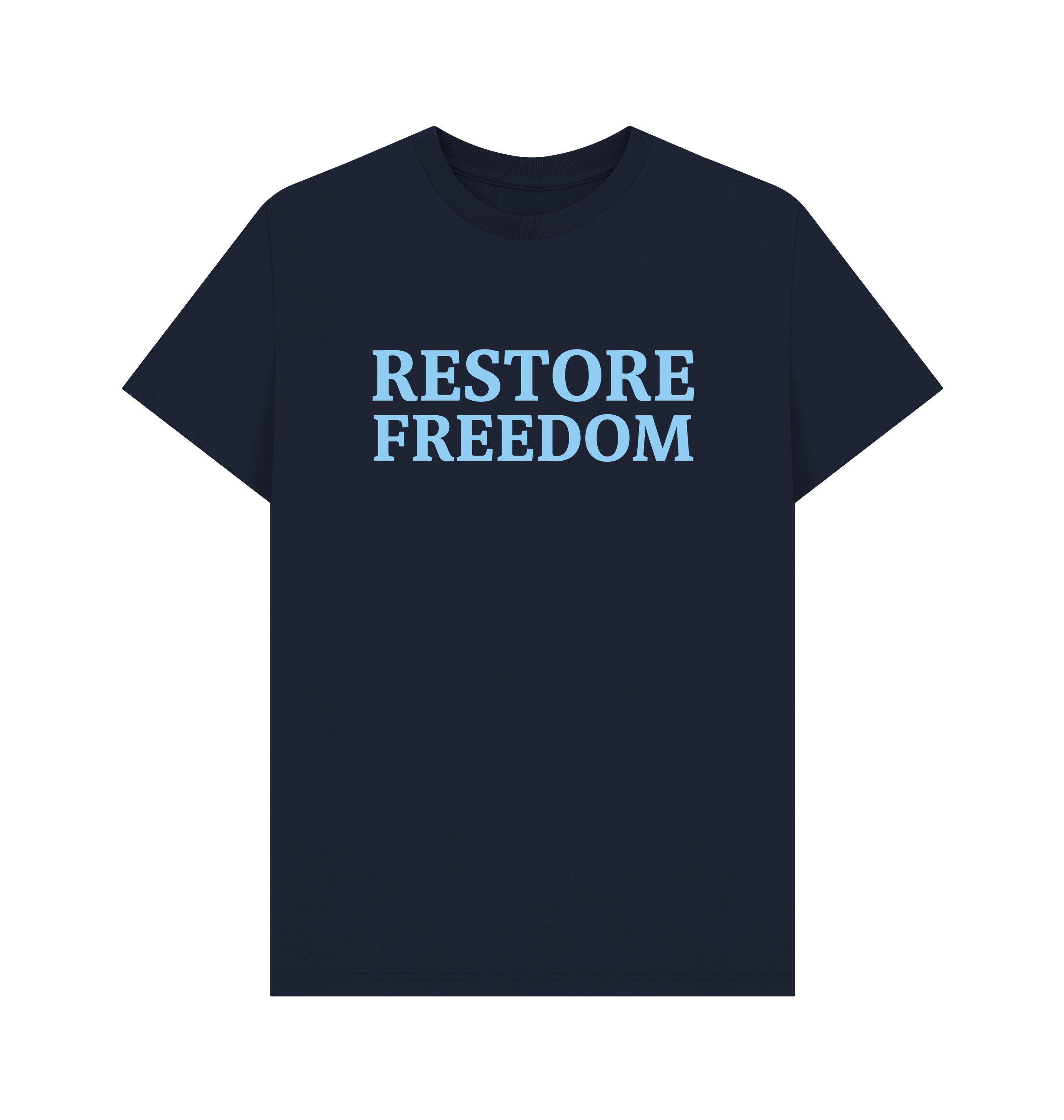 Navy Blue Printed T-shirt Front