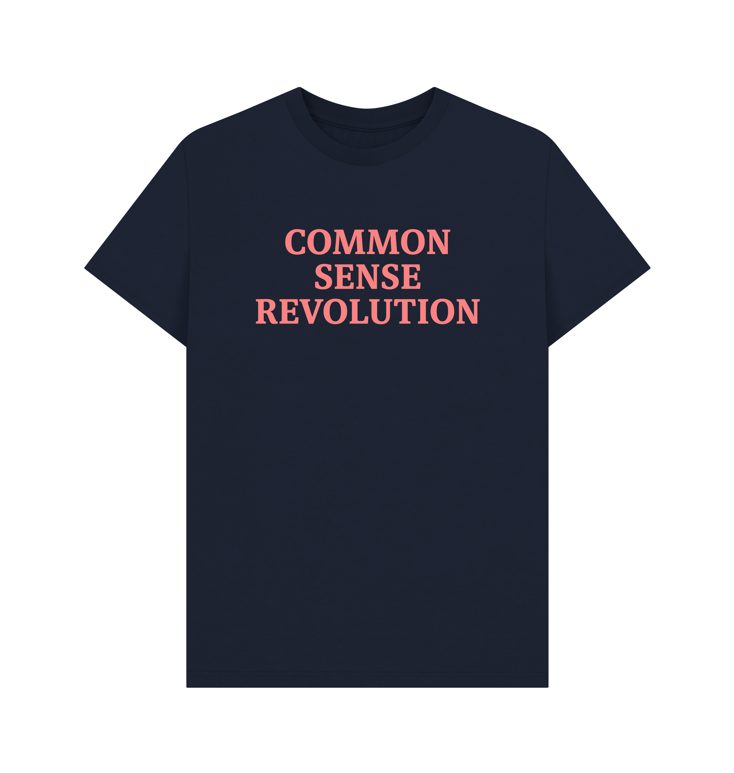 Navy Blue Printed T-shirt Front