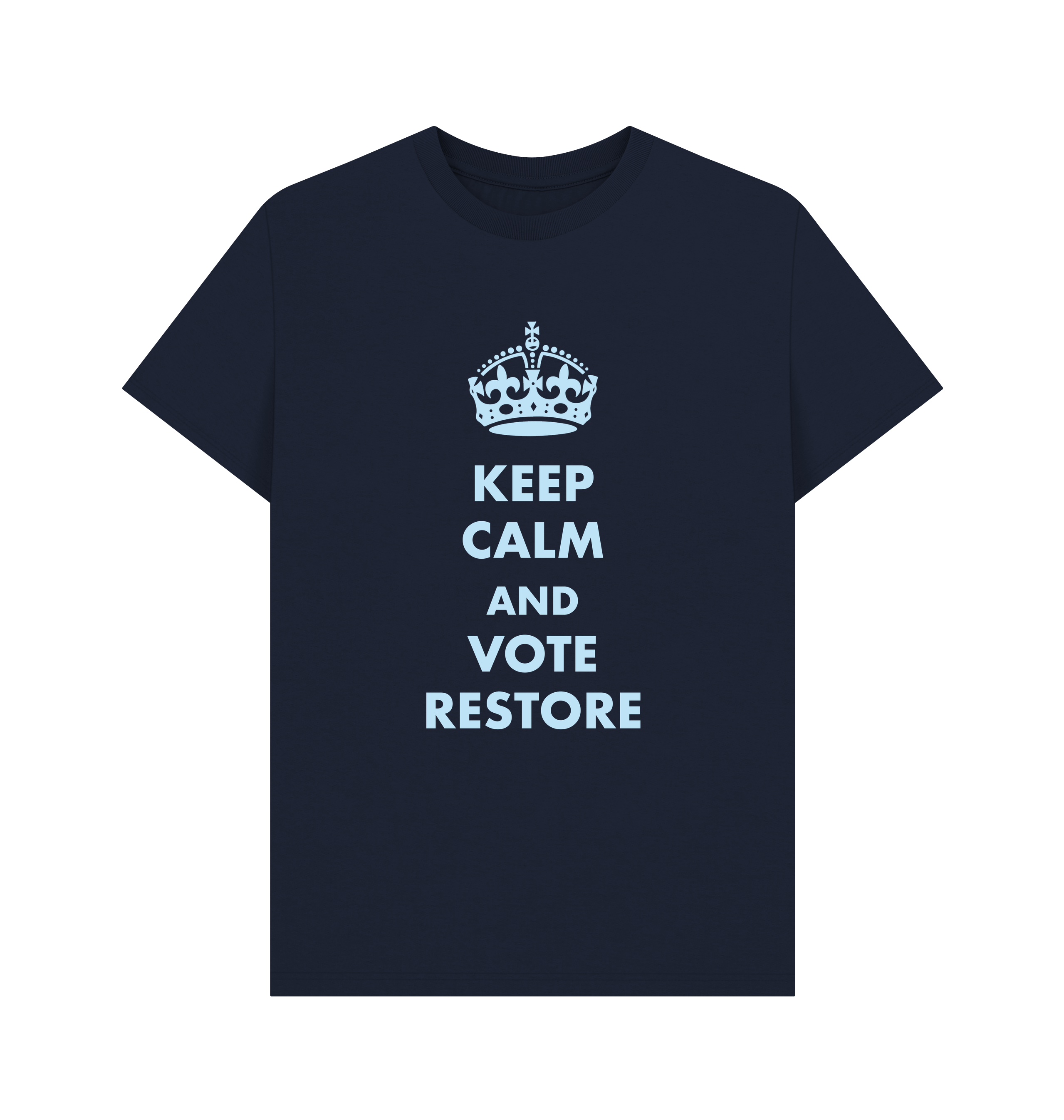Navy Blue Printed T-shirt Front